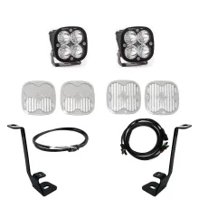 Squadron Pro A-Pillar Kit  21-23 F-150 (Spot; Clear; Upfitter Wiring) Baja Designs