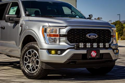 Squadron Pro A-Pillar Kit  21-23 F-150 (Spot; Clear; Upfitter Wiring) Baja Designs