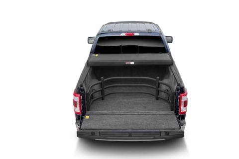 Black BedXtender HD Tailgate Bed Extender Sport Truck Bed Extender For 2004-2024 Ford F-150 (Excludes Heritage/Stepside/Flareside/Models with integrated tailgate step) 2005-2008 Lincoln Mark LT 2007-2024 Toyota Tundra AMP Research