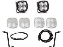 Squadron Pro A-Pillar Kit  21-23 F-150 (Spot; Clear; Upfitter Wiring) Baja Designs