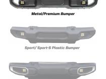 Jeep JL Fog Light Squadron-R 18-Pres Wrangler JL Rubicon Fog Pocket Kit Baja Amber Baja Designs Baja Designs