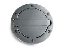 Brushed Aluminum Fuel Door For 2007-2018 Jeep Wrangler JK/JK Unlimited 2-Door/4-Door AMP Research