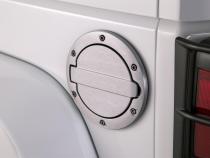 Brushed Aluminum Fuel Door For 2007-2018 Jeep Wrangler JK/JK Unlimited 2-Door/4-Door AMP Research